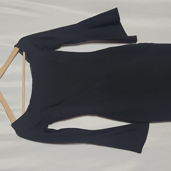 Lulus Off The Shoulder Black Dress Long Bell Sleeves Size XS Above Knees LBD xs - Picture 3 of 13